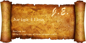 Juriga Elina névjegykártya